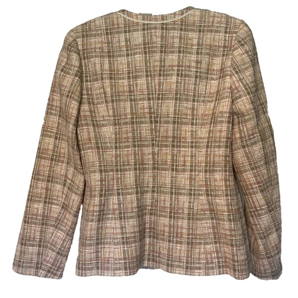 Lands’End Plaid Pastel Colors Jacket Size 8 - Picture 2 of 5